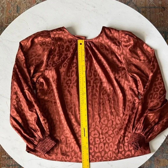 Jealous Tomato Rust Animal Print Blouse - Picture 13 of 14